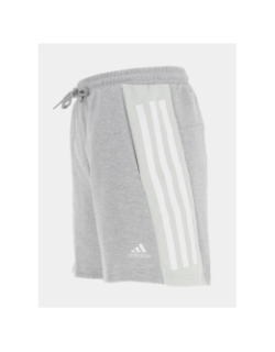 Short de sport 3 bandes gris homme - Adidas