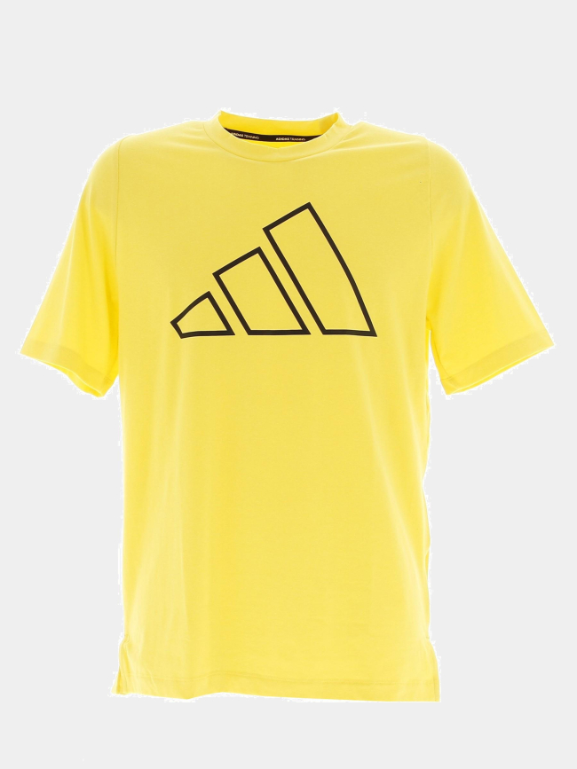 T-shirt de sport ti 3 barres jaune homme - Adidas