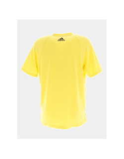 T-shirt de sport ti 3 barres jaune homme - Adidas