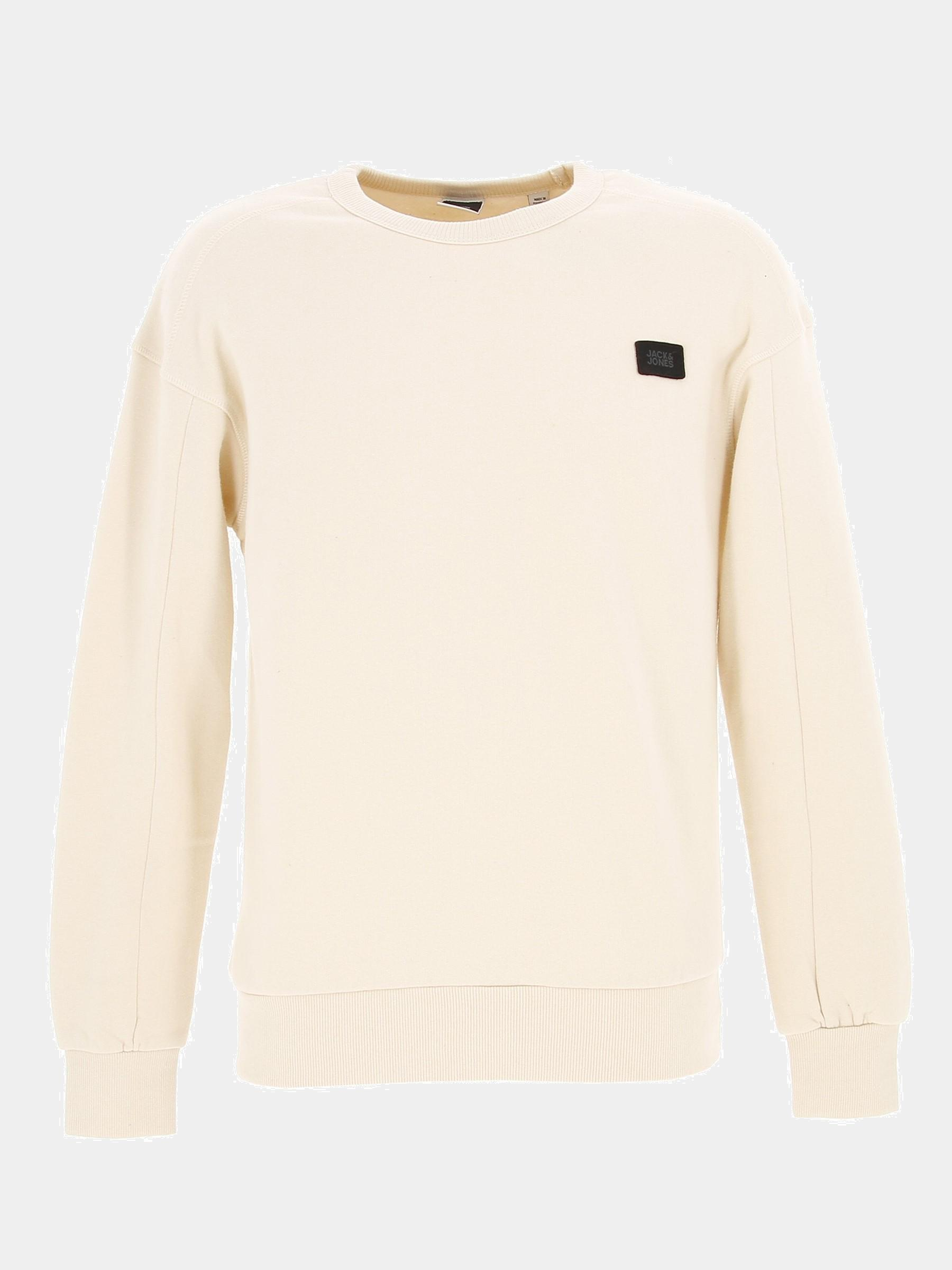 Sweat classic crew beige homme - Jack & Jones