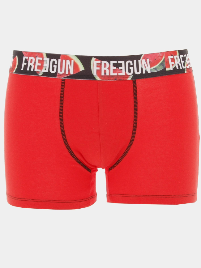 Boxer coton bio rouge homme - Freegun