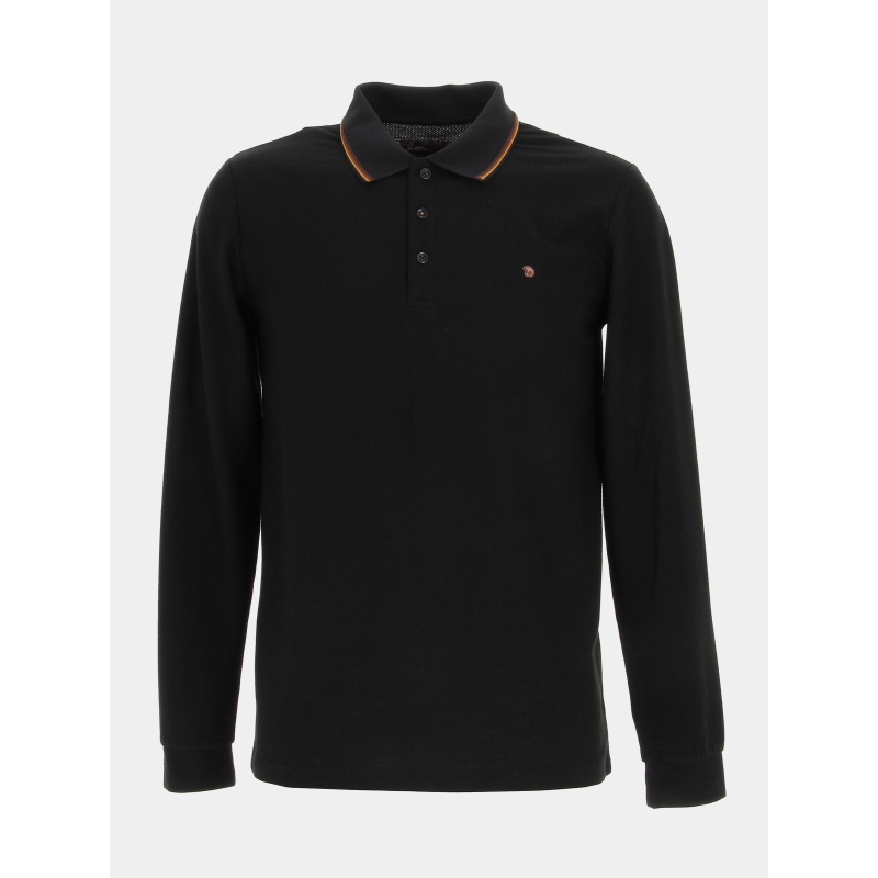 Polo manches longues gaclong noir homme - Benson & Cherry