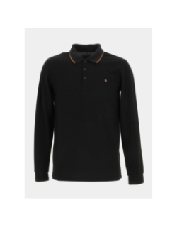 Polo manches longues gaclong noir homme - Benson & Cherry