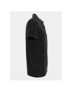 Polo garance uni noir homme - Benson & Cherry