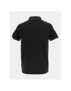 Polo garance uni noir homme - Benson & Cherry