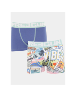 Pack 2 boxers surf multicolore garçon - Freegun