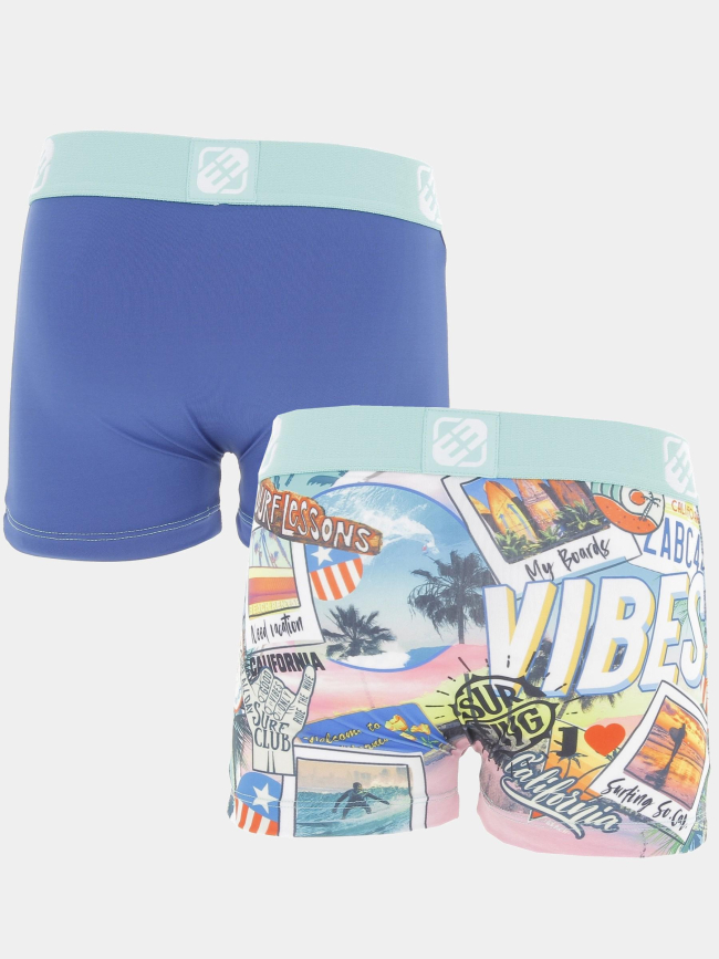 Pack 2 boxers surf multicolore garçon - Freegun
