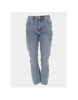 Jean droit bas effilochés brenda bleu femme - Véro Moda