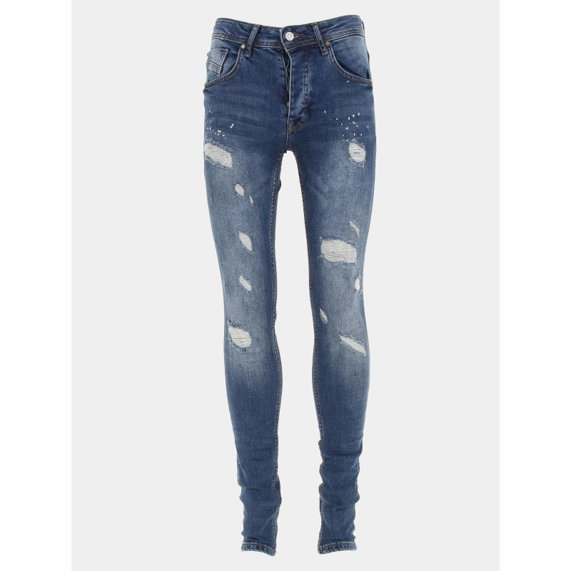 Jean skinny effet usé bleu homme - Project X Paris