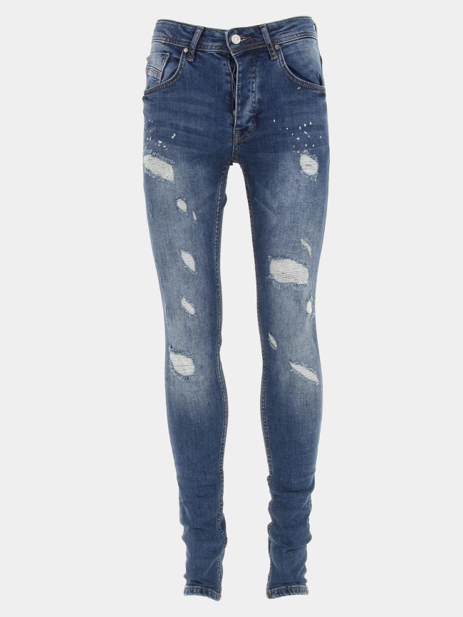 Jean skinny effet usé bleu homme - Project X Paris