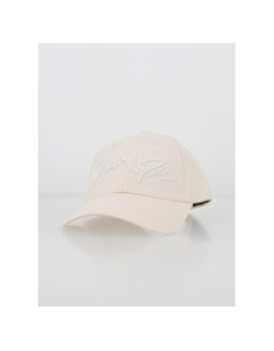 Casquette ajustable brodée full logo beige - Project X Paris