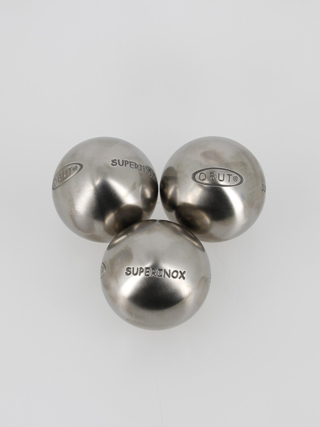 Superinox strie 0 demi-tendre 76mm boules de pétanques - Obut