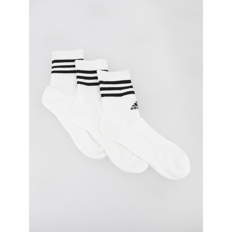 Pack 3 paires de chaussettes 3 stripes blanc - Adidas