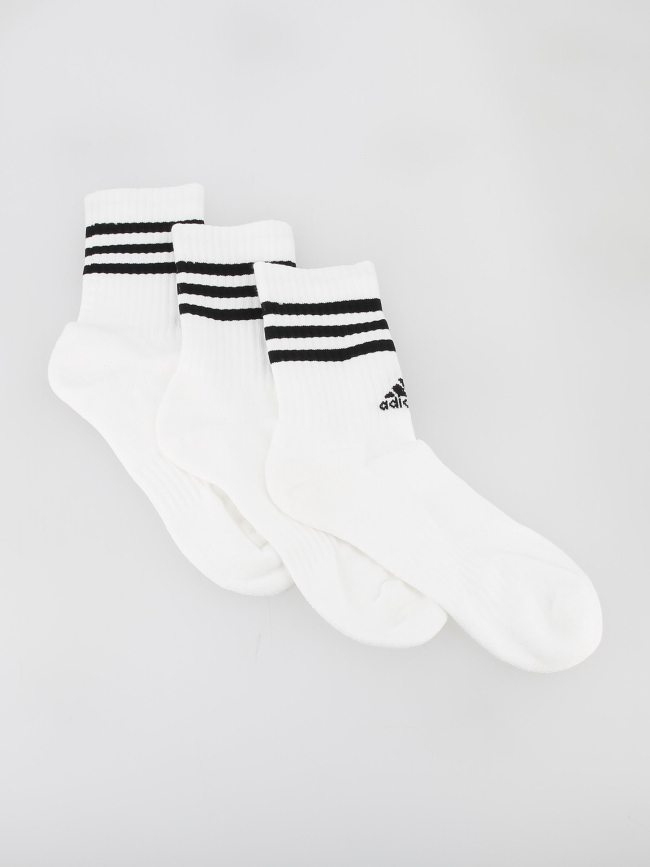 Pack 3 paires de chaussettes 3 stripes blanc - Adidas