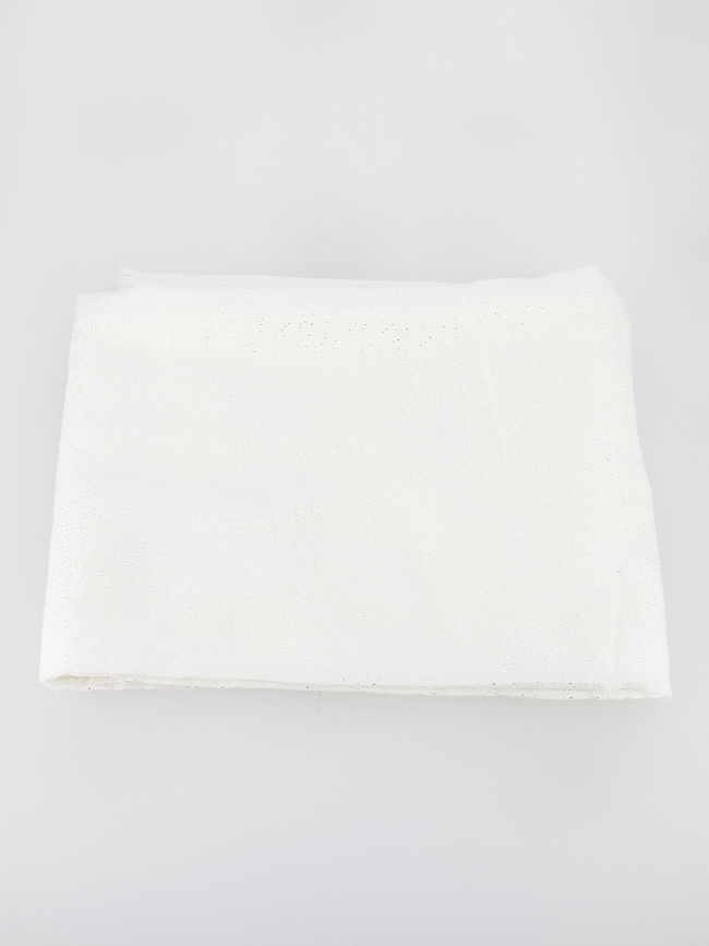 Echarpe beauty pailletée blanc ivoire femme - Morgan