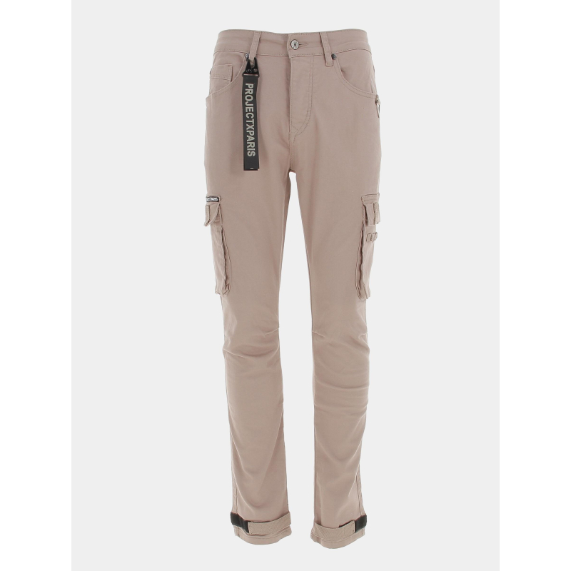 Pantalon cargo sangle marron homme - Project X Paris