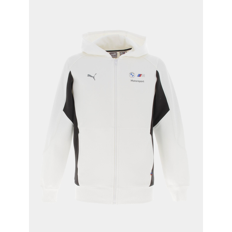 Sweat zippé à capuche bmw motorsport blanc homme - Puma