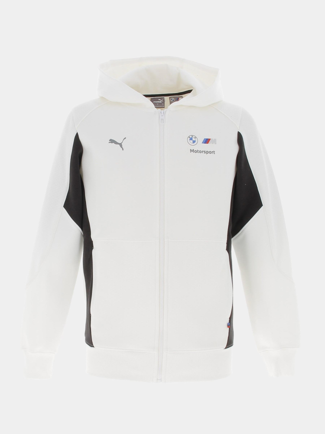 Sweat zippé à capuche bmw motorsport blanc homme - Puma