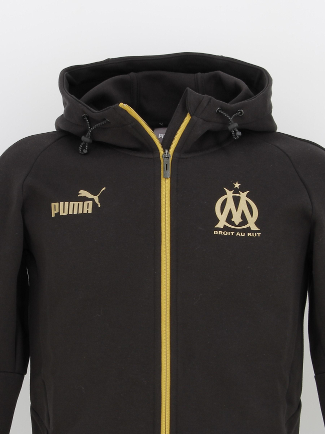 Sweat zippé à capuche OM noir or homme - Puma