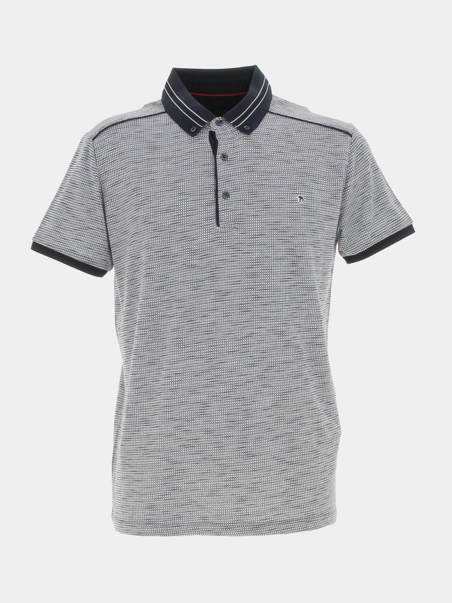 Polo gifford à carreaux noir blanc homme - Benson & Cherry