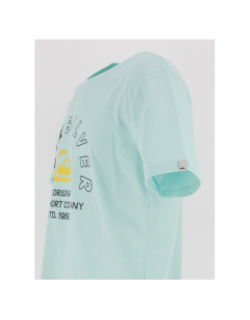 T-shirt mixed signals bleu vert homme - Quiksilver