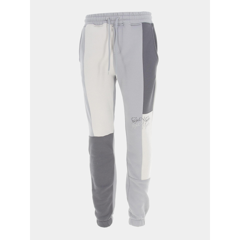 Jogging tricolore double logo gris - Project X Paris