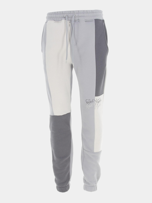 Jogging tricolore double logo gris - Project X Paris