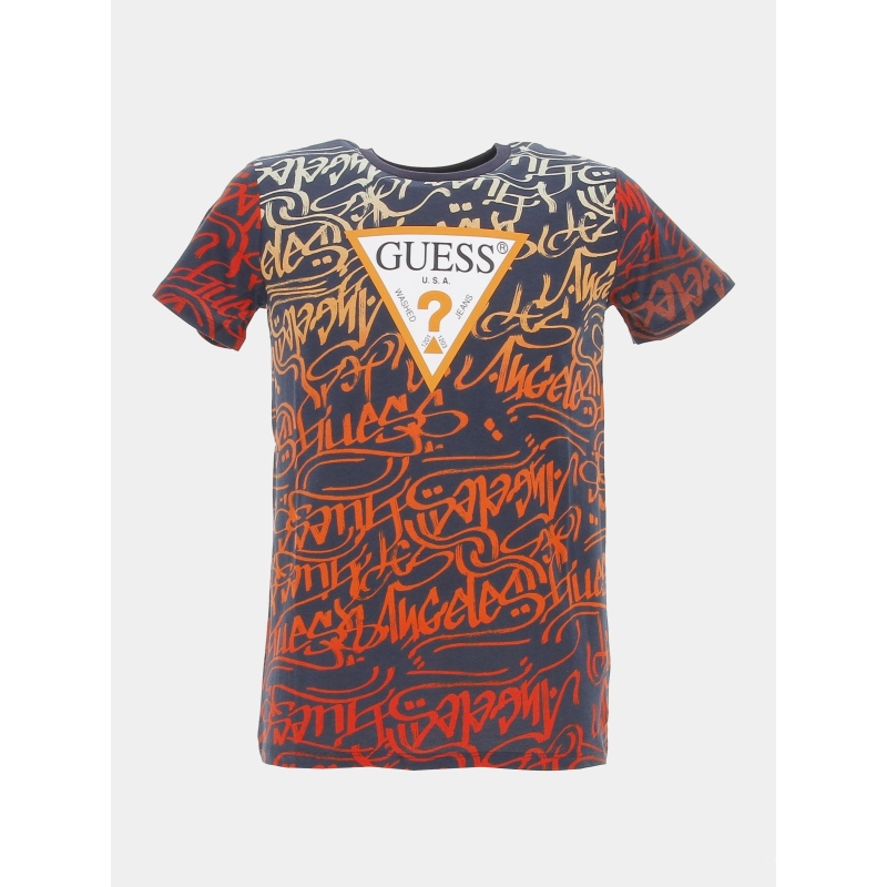 T-shirt éco texte marocain multicolore garçon - Guess