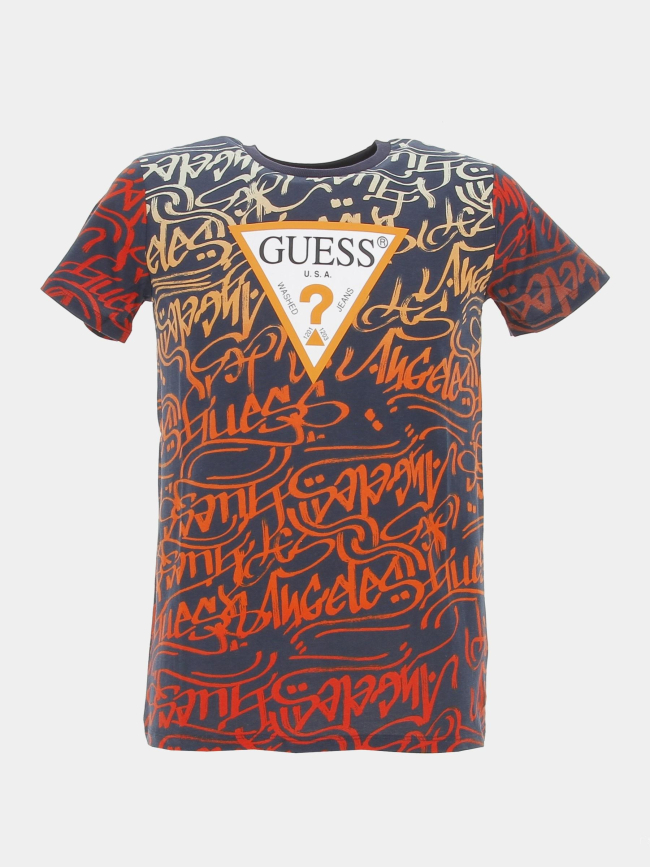 T-shirt éco texte marocain multicolore garçon - Guess