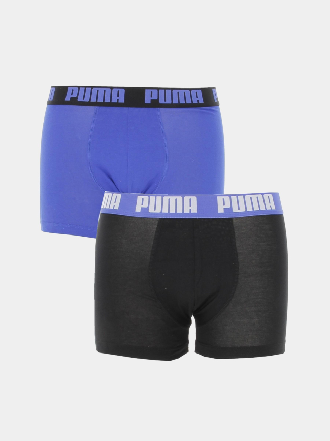 Pack 2 boxers basic stretch noir bleu homme - Puma