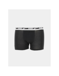 Pack 2 boxers logo patch noir gris garçon - Puma