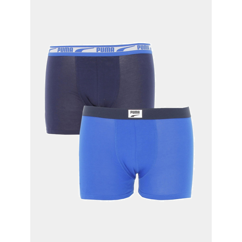 Pack 2 boxers logo patch bleu garçon - Puma