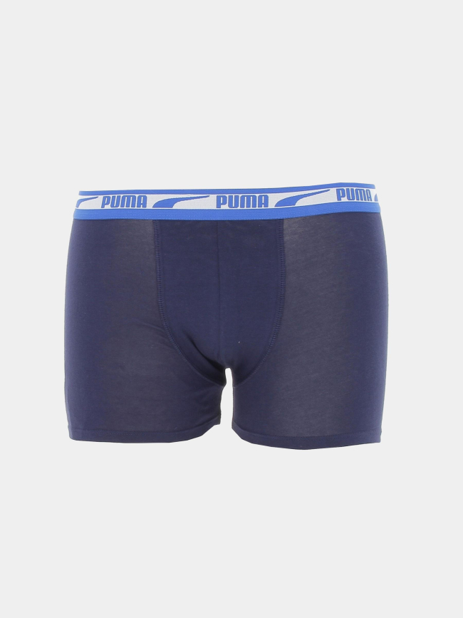 Pack 2 boxers logo patch bleu garçon - Puma