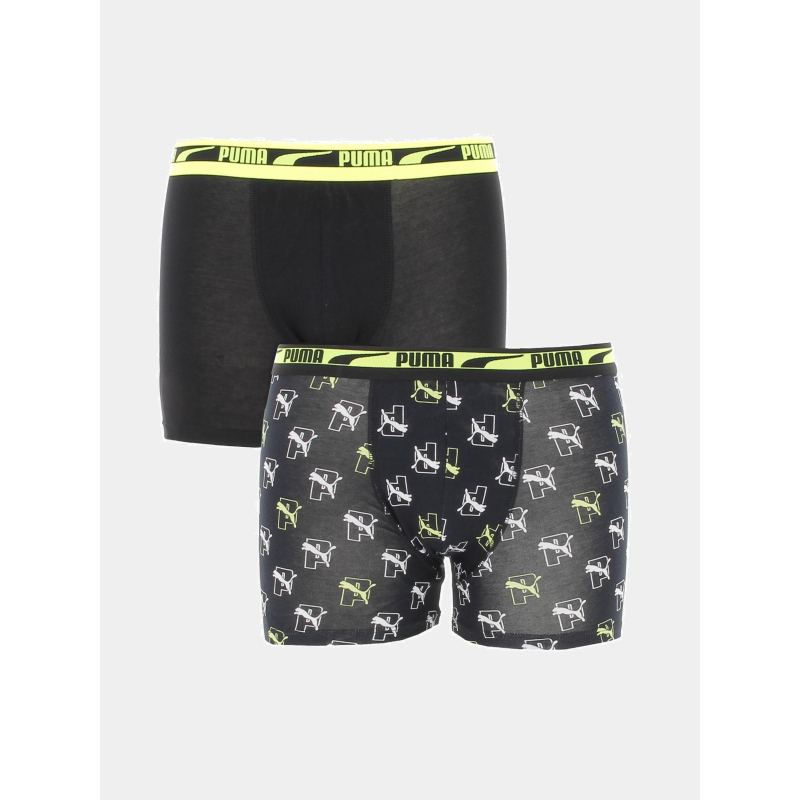 Pack 2 boxers stretch logo noir garçon - Puma