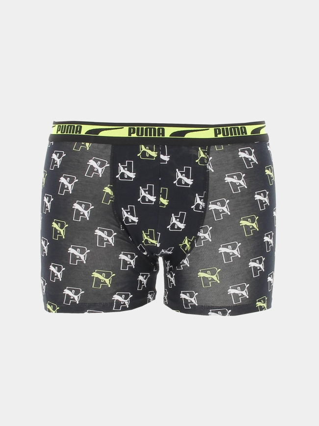 Pack 2 boxers stretch logo noir garçon - Puma