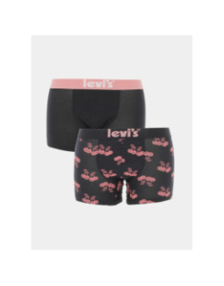 Pack 2 boxers cerises noir rose homme - Levi's