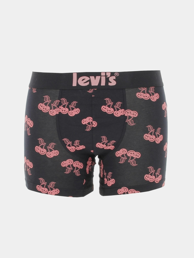 Pack 2 boxers cerises noir rose homme - Levi's