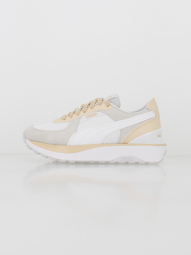 Baskets cruise rider blanc beige femme - Puma