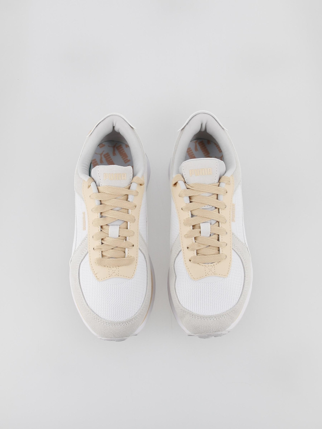 Baskets cruise rider blanc beige femme - Puma