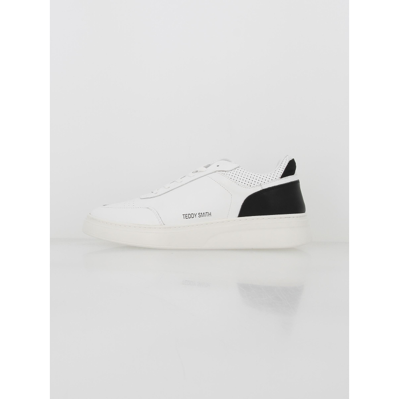 Baskets en cuir high life blanc noir homme - Teddy Smith