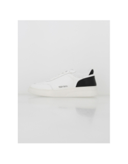 Baskets en cuir high life blanc noir homme - Teddy Smith