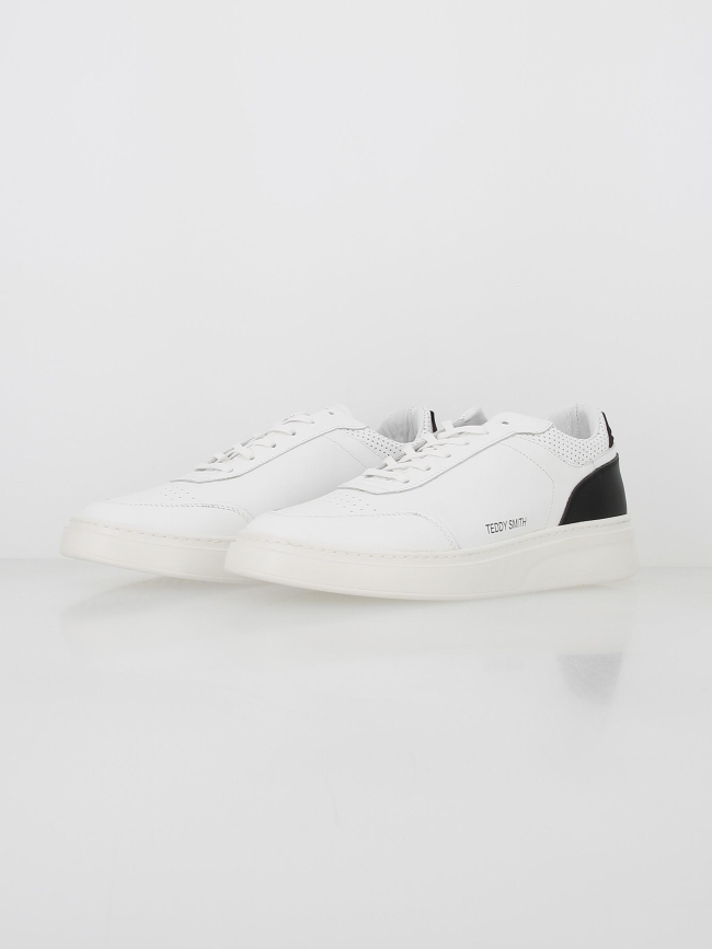 Baskets en cuir high life blanc noir homme - Teddy Smith