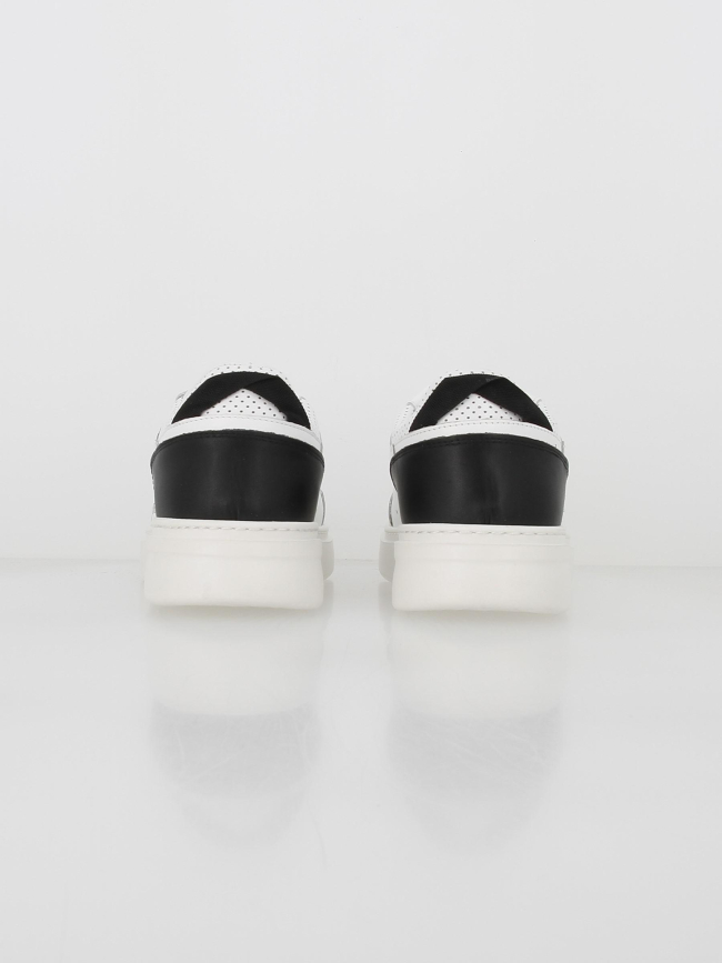 Baskets en cuir high life blanc noir homme - Teddy Smith