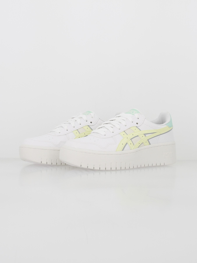 Baskets plateforme japan blanc jaune femme - Asics