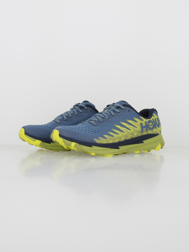 Chaussures de trail torrent 3 bleu vert homme - Hoka