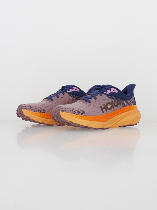 Chaussures de running trail challenger 7 violet orange femme - Hoka