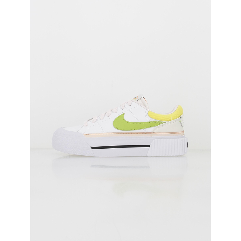 Baskets court legacy lift plateforme blanc vert femme - Nike