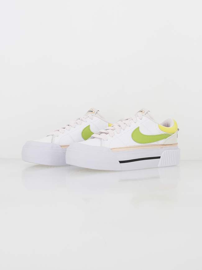 Baskets court legacy lift plateforme blanc vert femme - Nike