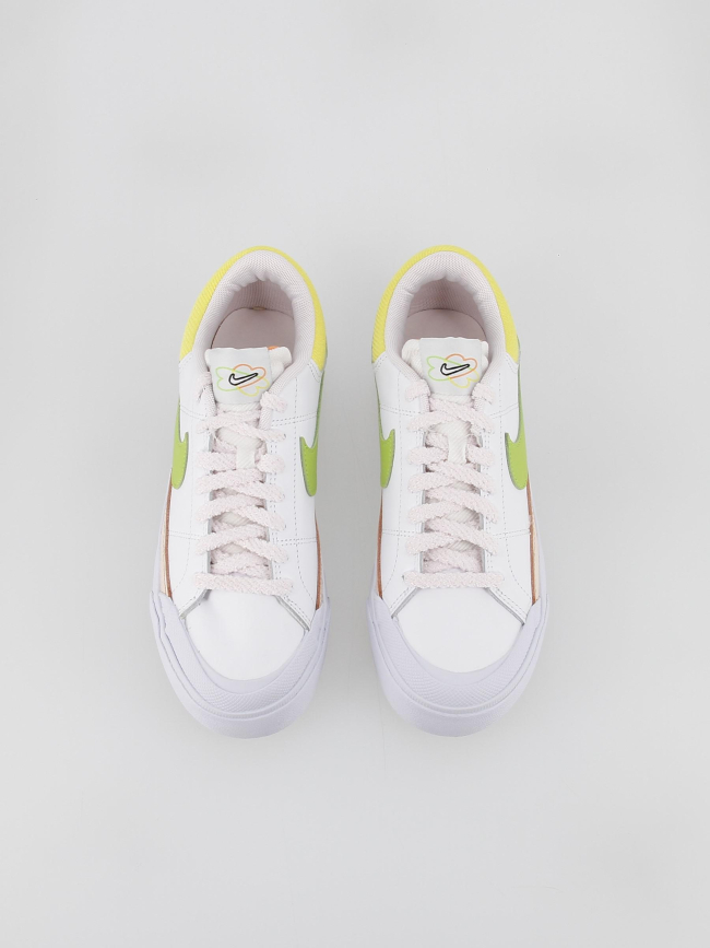 Baskets court legacy lift plateforme blanc vert femme - Nike