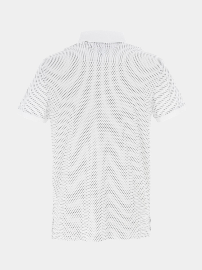 Polo micro print blanc homme - Tommy Hilfiger